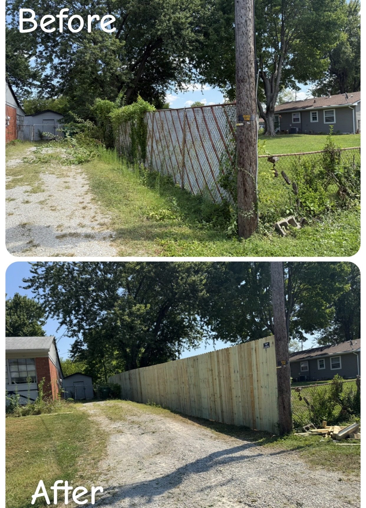 Wood privacy fence — S&S Fencing project 3