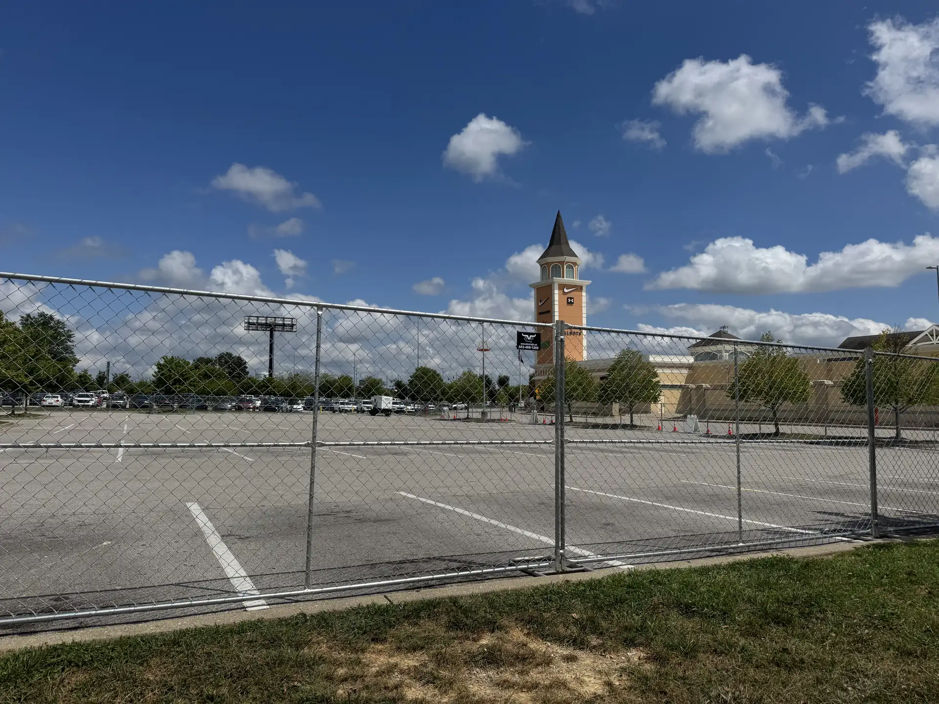 Temporary construction fence rental installed by S&S Fencing