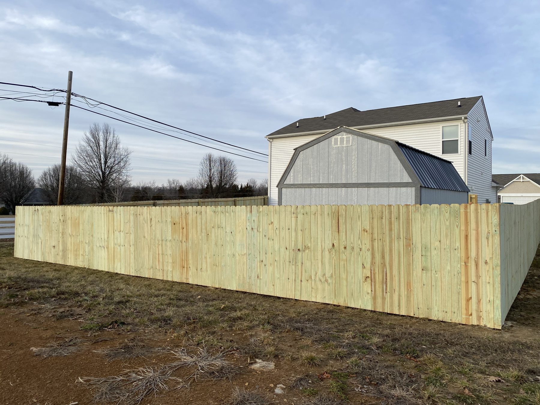 Wood privacy fence — S&S Fencing project 1