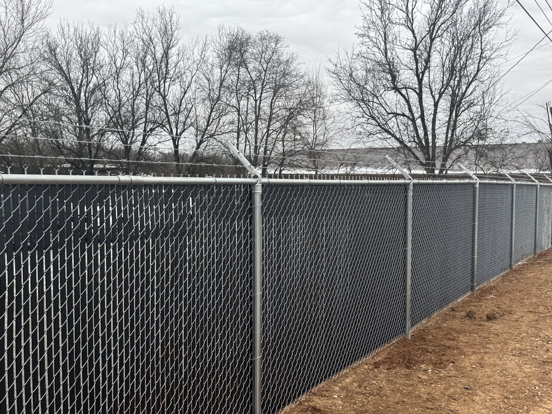Barbed wire fencing — Kentucky farm and security perimeter — S&S Fencing project 2