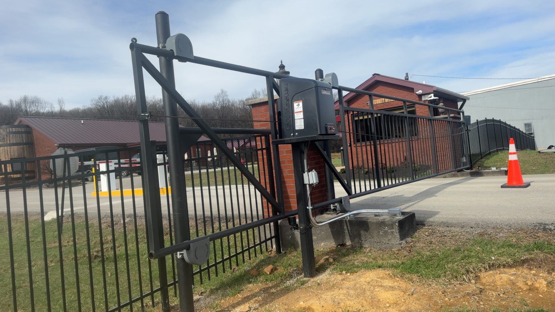 Custom entrance, gate, and column install — S&S Fencing project 2