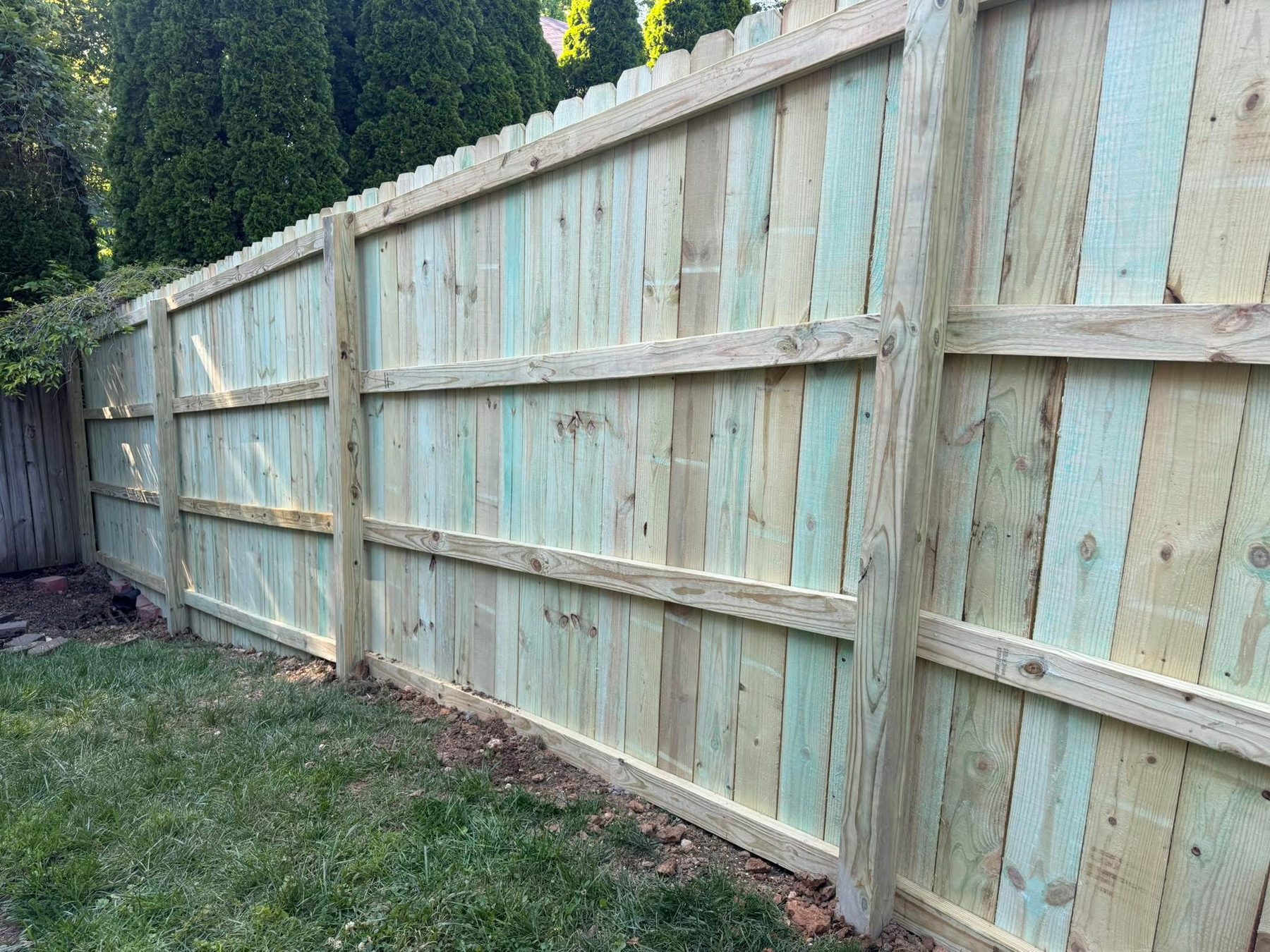 Wood privacy fence — S&S Fencing project 2